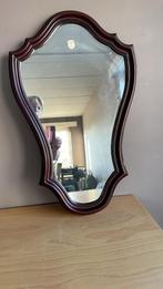 Spiegel met houten lijst, Antiek en Kunst, Ophalen, Ovaal, Minder dan 50 cm, Minder dan 100 cm