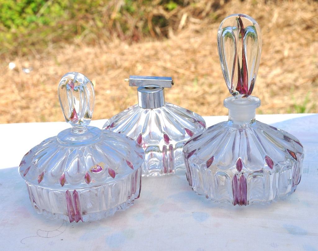 ensemble garniture lavabos 3 pieces verre moulé, Enlèvement ou Envoi