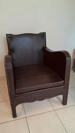 Fauteuil cuir., Enlèvement, Utilisé, Cuir