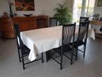 6 chaises design italien Bross en cuir noir, Comme neuf, Enlèvement, Cinq, Six Chaises ou plus, Modern