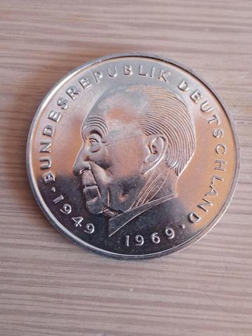 DUITSLAND 2 Mark 1985 D - Konrad Adenauer - UNC/Proof beschikbaar voor biedingen
