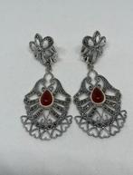Handgemaakte Zilveren oorbellen met carneool, Handtassen en Accessoires, Oorbellen, Nieuw, Ophalen of Verzenden, Met edelsteen