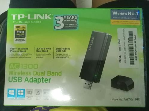 AC1300 USB WiFi-adapter – snel en betrouwbaar draadloos inte, Computers en Software, WiFi-versterkers, Zo goed als nieuw, Ophalen of Verzenden