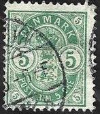 1 Postzegel Denemarken 1882 Rijkwapen, Timbres & Monnaies, Timbres | Europe | Scandinavie, Enlèvement ou Envoi, Danemark, Affranchi