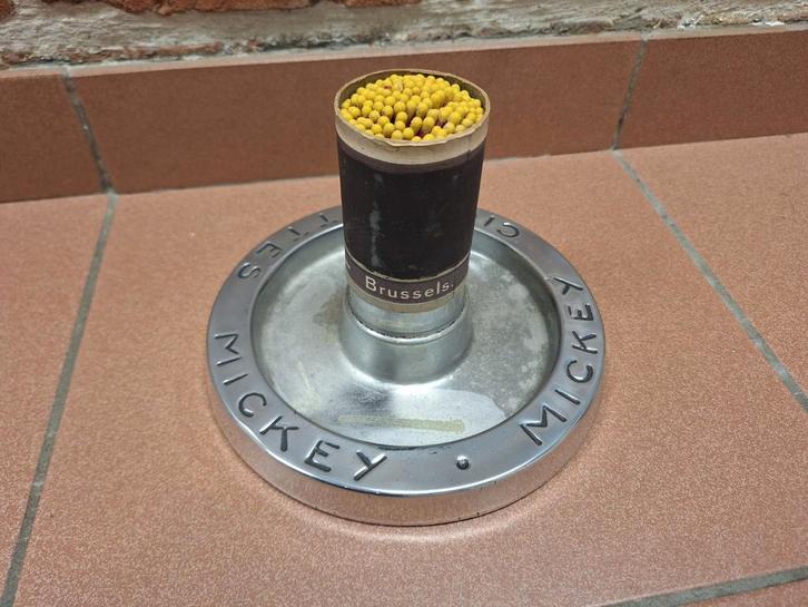 Asbak Cigarettes Mickey Union Allumetieres Bruxelles, Verzamelen, Merken en Reclamevoorwerpen, Gebruikt, Gebruiksvoorwerp, Ophalen of Verzenden