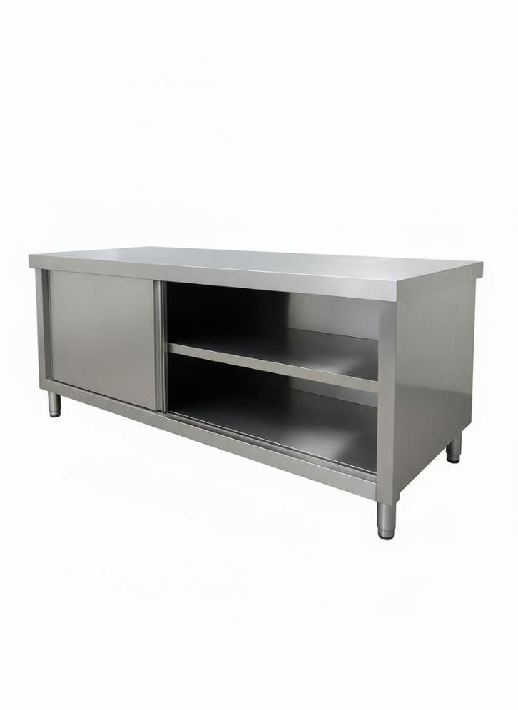 Nieuw RVS werkkast met schuifdeuren - 200x60cm, Zakelijke goederen, Horeca | Keukenapparatuur, Inox Meubilair, Nieuw in verpakking