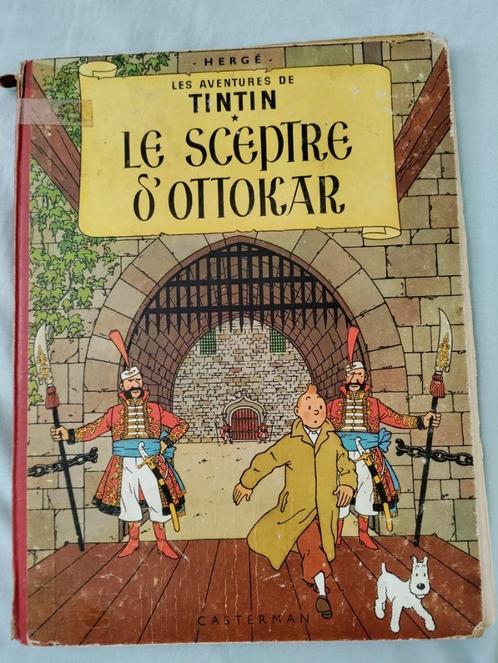 Tintin - Le Sceptre d'Ottokar (B20 bis) garde bleu foncé, Livres, BD, Utilisé, Une BD, Enlèvement ou Envoi