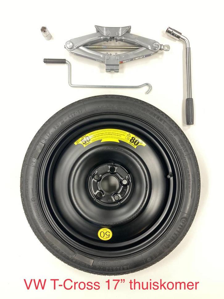 Noodset Thuiskomer VW Golf T-Roc Ateca SKODA Karoq 16", Auto diversen, Anti-diefstal, Gebruikt, Ophalen of Verzenden