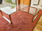 Glazen salontafel - set bestaande uit 2 individuele tafels, Ophalen, Gebruikt, 100 tot 150 cm, 50 tot 100 cm