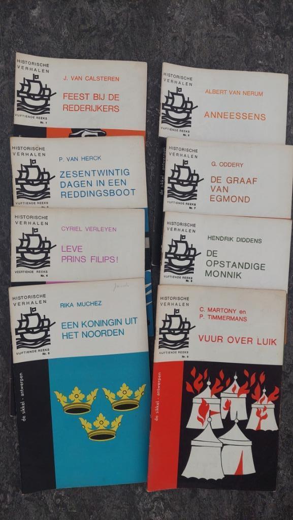 Historische Verhalen (De Sikkel)- 9 delen van Reeks 15 (1968, Boeken, Historische romans, Gelezen, Ophalen