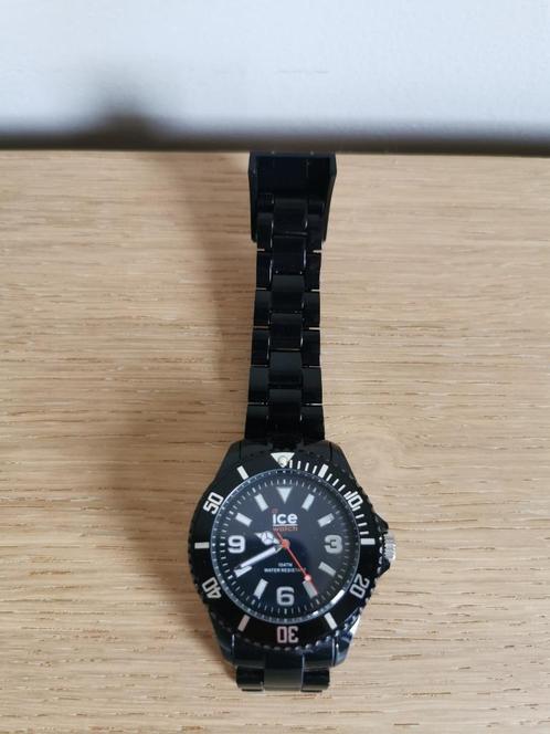 Ice watch polshorloge - analoog - zwart metalen band, Handtassen en Accessoires, Horloges | Heren, Nieuw, Polshorloge, Overige merken