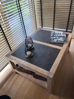Massief eiken salontafel, Ophalen, 100 tot 150 cm, 50 tot 100 cm, Zo goed als nieuw