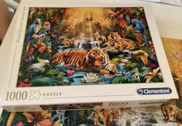 Puzzel van tijgers 1000 stuks (clementoni) beschikbaar voor biedingen