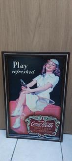 Authentiek houten pubbord Coca-Cola - Play Refreshed, Ophalen of Verzenden, Nieuw, Reclamebord