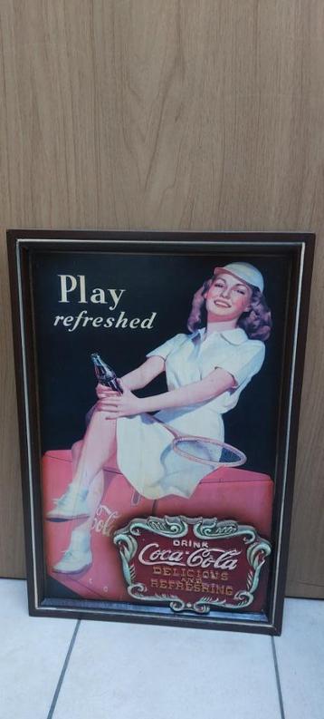 Authentiek houten pubbord Coca-Cola - Play Refreshed beschikbaar voor biedingen