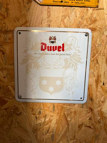 Duvel bordje emaille