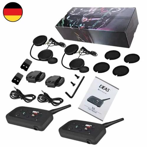 2 stuks Motor headset intercom bluetooth helm EJEAS V6 PRO, Motoren, Accessoires | Overige, Nieuw, Ophalen