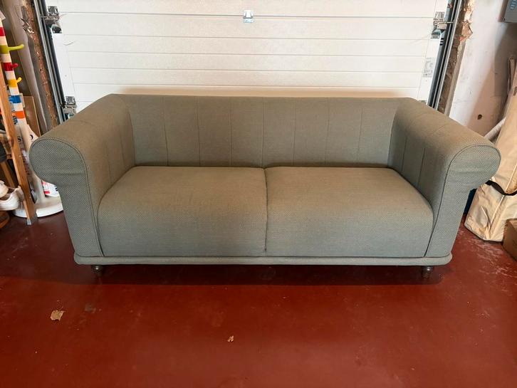 IKEA VISKAFORS 2-zitsbank zetel grijs groen, Huis en Inrichting, Zetels | Zetels en Chaises Longues, Zo goed als nieuw, Ophalen