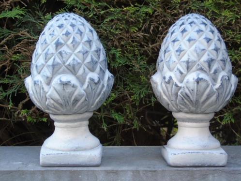 Gepatineerde steendennenappels groot model H 30 cm, Tuin en Terras, Tuinwanddecoratie, Nieuw, Ophalen