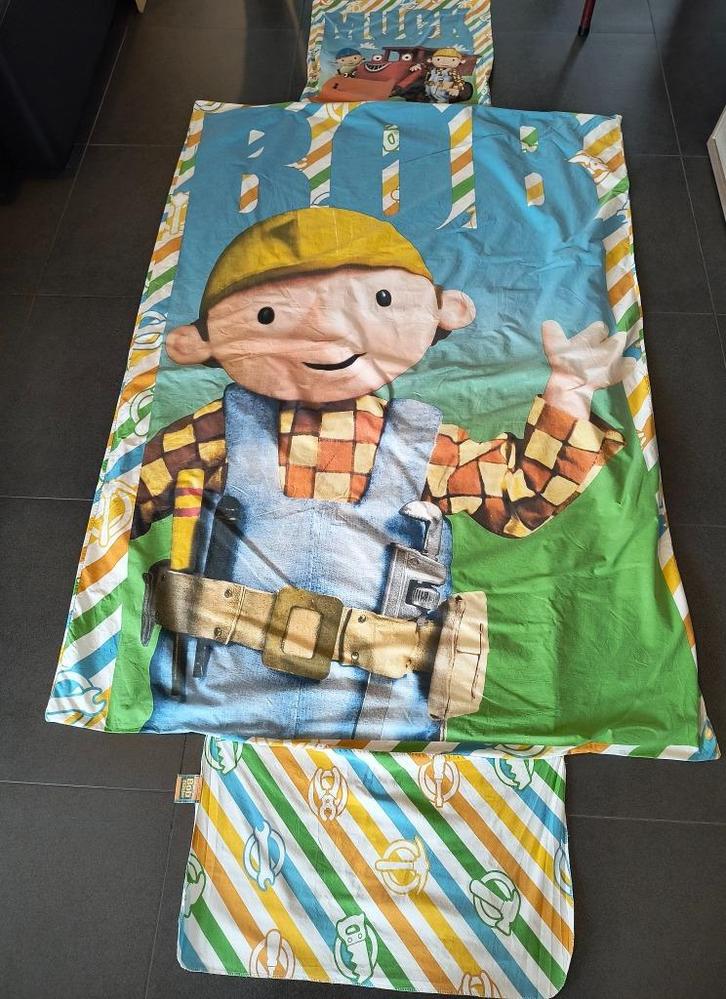 Eenpersoons dekbedovertrek Bob de Bouwer, Maison & Meubles, Chambre à coucher | Linge de lit, Comme neuf, Housse de couette, Une personne