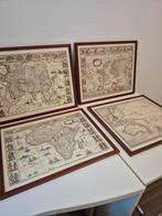 Set van 4 oude en historische geografische kaarten, Ophalen of Verzenden, Wereld