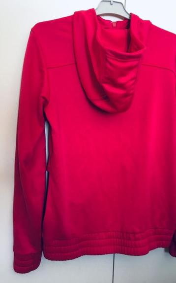 Adidas roze / zwart trainingsvest sportvest met kap , S (M) beschikbaar voor biedingen