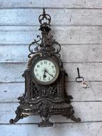 Pendule (klok) in koper, inclusief sleuteltje, Antiek en Kunst, Antiek | Klokken, Ophalen