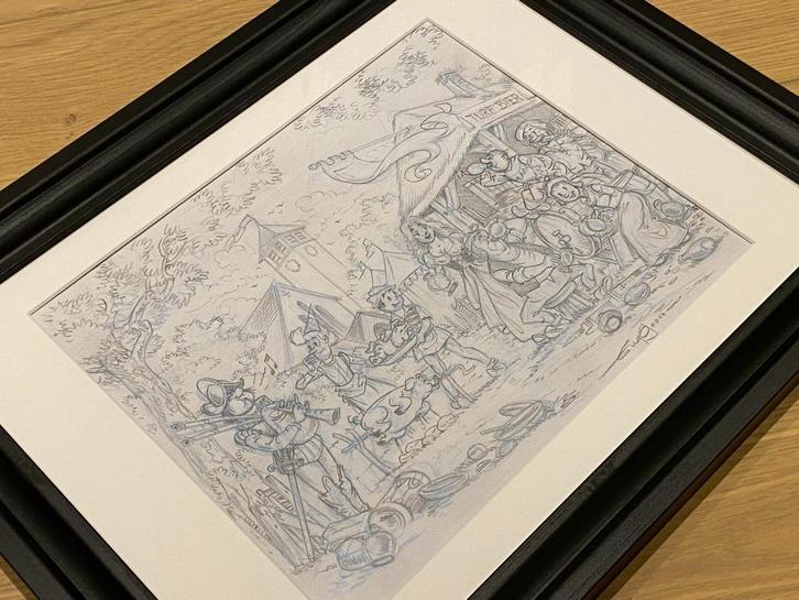 Vandersteen - De Geuzen - Suske Wiske - originele tekening, Boeken, Stripverhalen, Nieuw, Ophalen