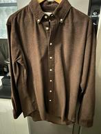 Gloednieuw prachtig donker bruin herenhemd maat XL Sekected, Neuf, Tour de cou 43/44 (XL), Enlèvement ou Envoi, Brun
