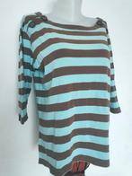 -shirt à rayures 100% Coton cian et kaki taille 50/52, Envoi, Bleu