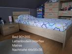 1 persoonsbed met nachtkastje, Huis en Inrichting, Ophalen, Gebruikt, 90 cm, Eenpersoons