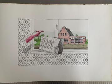 Tejo Van den Broeck - litho + aquarel beschikbaar voor biedingen