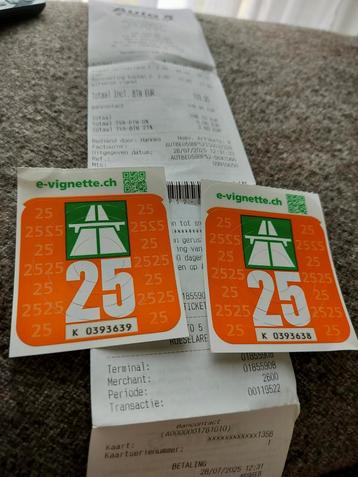 Vignetten Zwitserland  beschikbaar voor biedingen