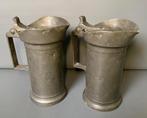 Tin Antiek 2 klepkannen sign. Legrand à Lille, Antiek en Kunst, Ophalen of Verzenden