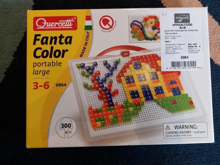 Steekparels Quercetti met instructieboekje, Kinderen en Baby's, Speelgoed | Educatief en Creatief, Zo goed als nieuw, Knutselen