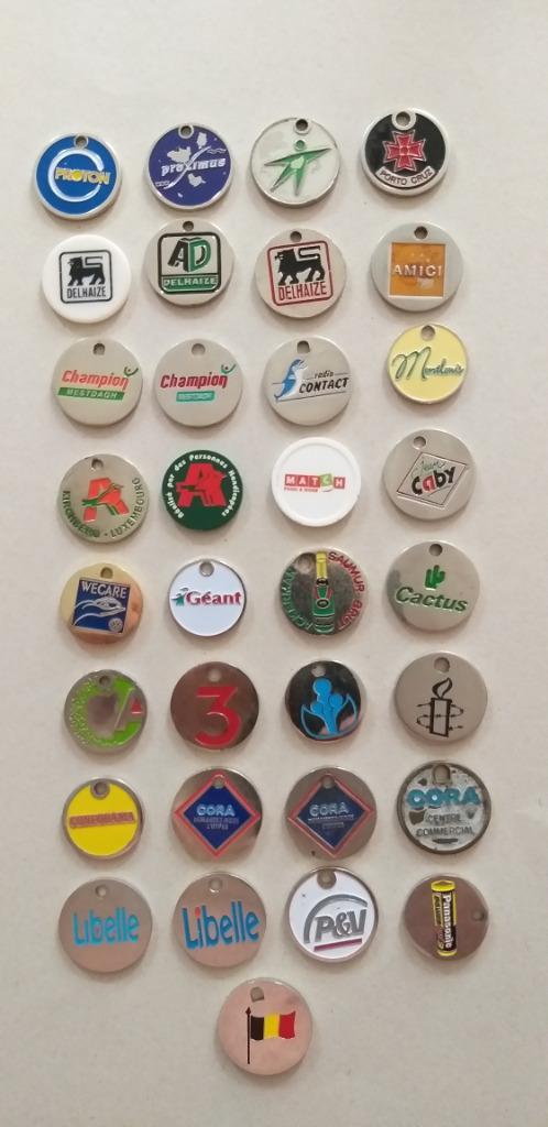 Jetons Caddies Magasins, Verzamelen, Winkelwagenmuntjes, Ophalen of Verzenden