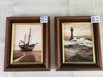 2 mooie schilderijen van 34 cm op 28 cm, Antiek en Kunst, Kunst | Schilderijen | Modern, Ophalen of Verzenden