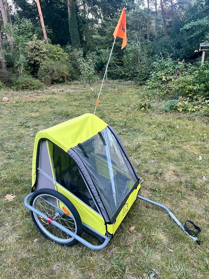 Vantly fietskar 2 kinderen heel goede staat, Fietsen en Brommers, Fietsaccessoires | Aanhangwagens en Karren, Gebruikt, Kinderkar