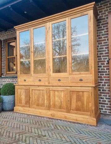 2 x Buffet/vitrine en teck LIVRAISON GRATUITE, Enlèvement ou Envoi, Comme neuf