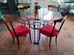 Vintage design tafel Belgo Chrom, Huis en Inrichting, Overige materialen, Rond, Gebruikt, Ophalen