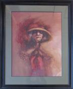 RAFAEL GORSEN / ELEGANTE DAME / OLIEVERF / 110x90cm / KADER, Ophalen