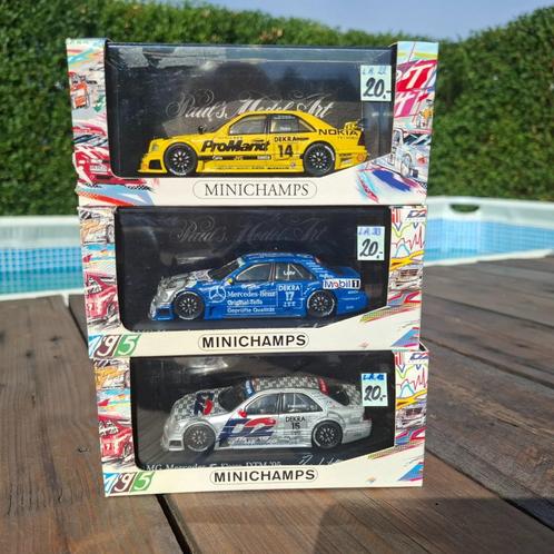 3 x 1/43 Minichamps Mercedes DTM 1994 - 1995, Hobby en Vrije tijd, Modelauto's | 1:43, Zo goed als nieuw, Auto, MiniChamps, Ophalen of Verzenden