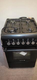 250€ Gasfornuis met oven,  zwart,  wiggo serie5, 50cm., Enlèvement, Gaz