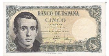 Espagne, 5 pesetas, 1951, UNC