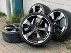 DIKKE SET ORIGINELE AUDI ROTOR VELGEN 19 INCH + GOEDE BANDEN, Autos : Pièces & Accessoires, Pneus & Jantes, Enlèvement ou Envoi