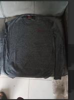 Pull Superdry L gris chiné col V, Enlèvement ou Envoi, Porté, Taille 52/54 (L), Gris