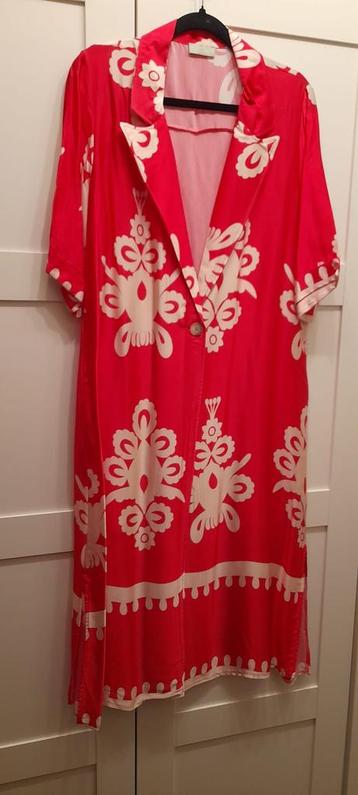 Kinomo jurk wit - fushia  beschikbaar voor biedingen