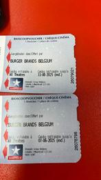2 tickets de Cinéma 20€, Tickets en Kaartjes, Twee personen