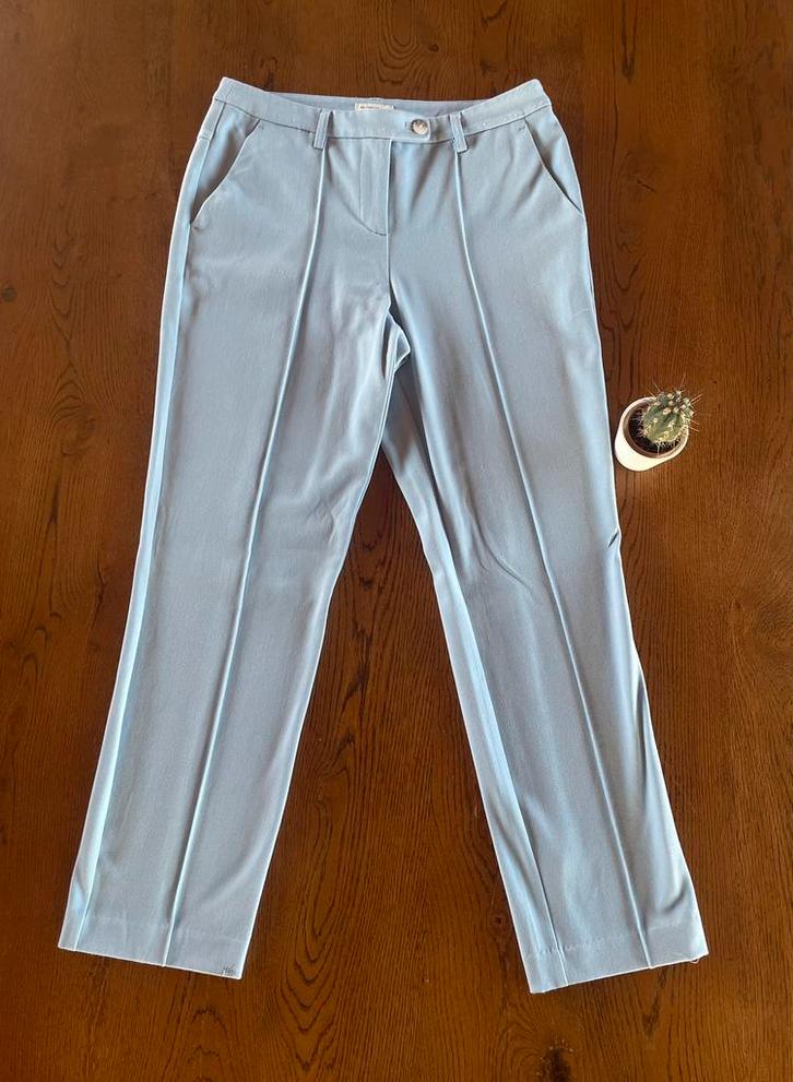 Tailored-fit broek dames, Kleding | Dames, Broeken en Pantalons, Zo goed als nieuw, Maat 36 (S), Blauw, Lang, Ophalen of Verzenden