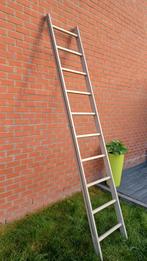 Aluminium lader 285cm 10 treden in goede staat afhalen, Ophalen, Gebruikt
